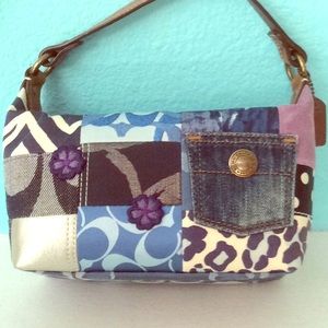 Mixed-print Coach handbag